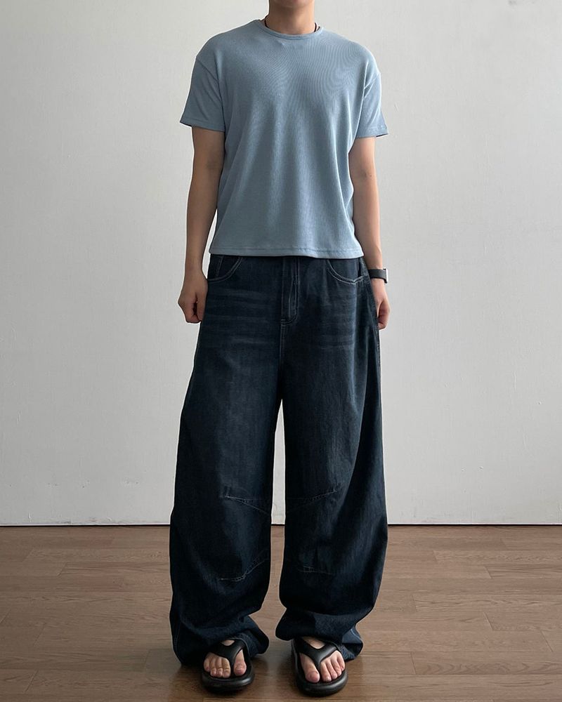 Mood Dark Blue Linen Pants