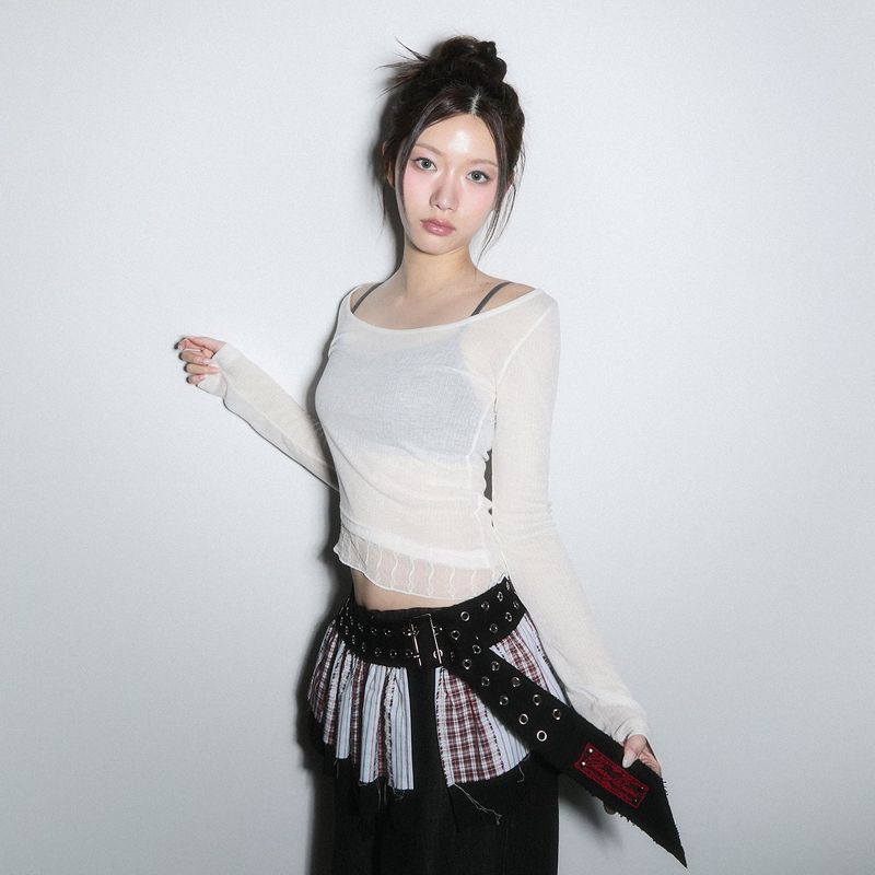 (2nd reorder) pleats layered belt - red
