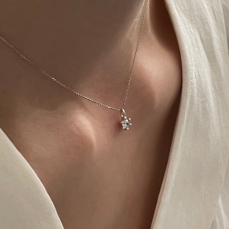 weamondz（ウィアモンズ）の「シルバー4mmホワイトストーンネックレス（アクセサリー）」