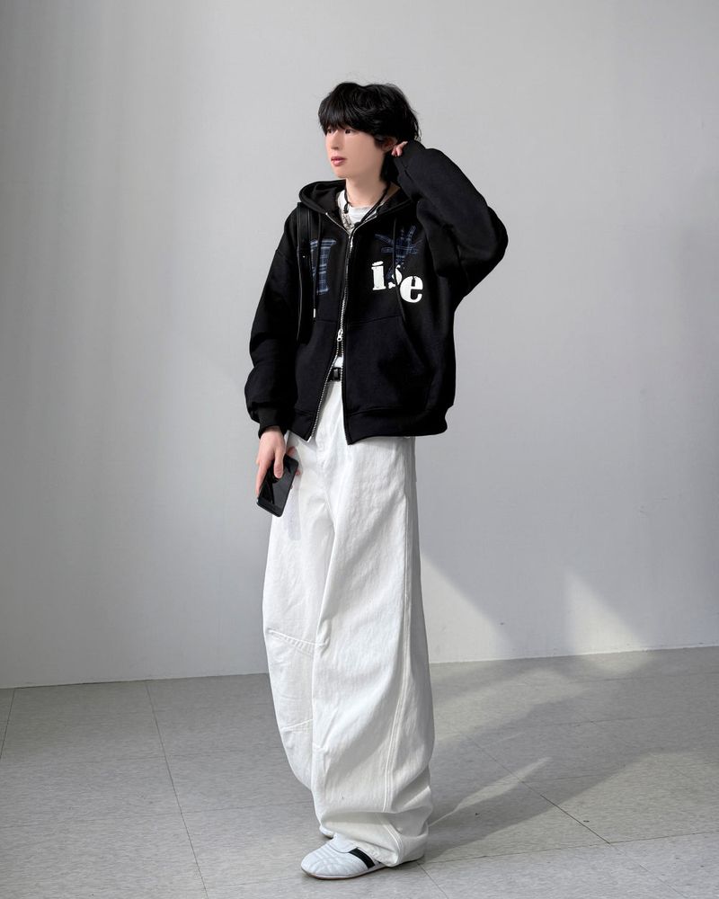 Nuance Check Hood Zip-Up