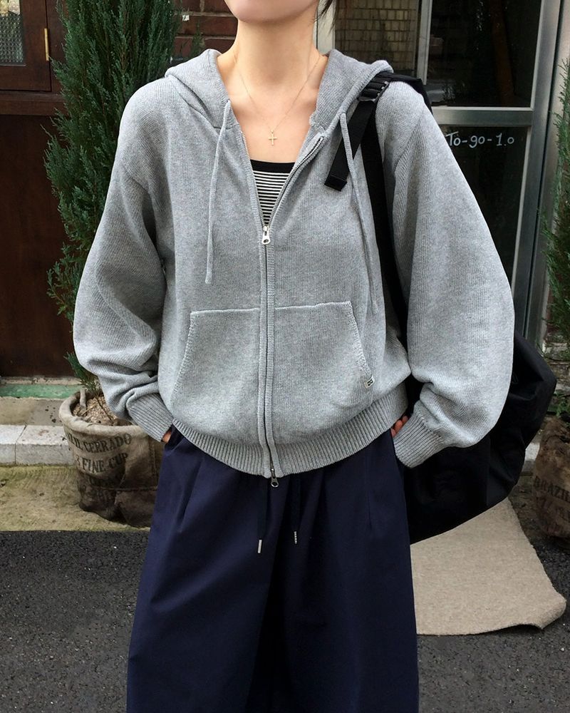 [ORIGINAL] Breeze Knit Hood Zip-Up
