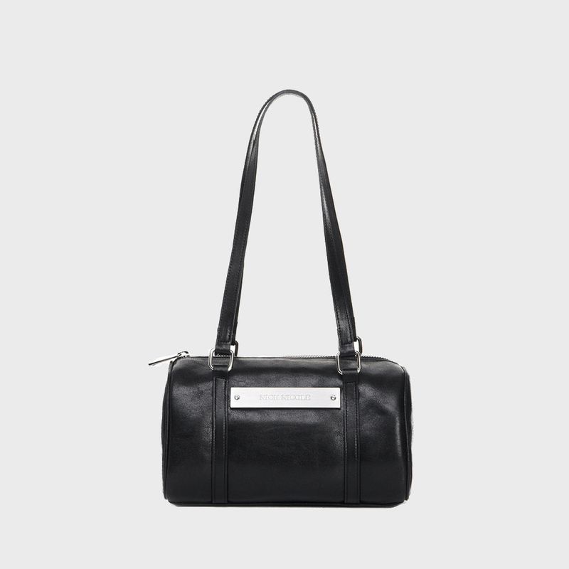 NICK&NICOLE(ニック&ニコール)の「VINTAGE LEATHER CRYSTAL MINI BOSTON BAG_BLACK(Bags)」