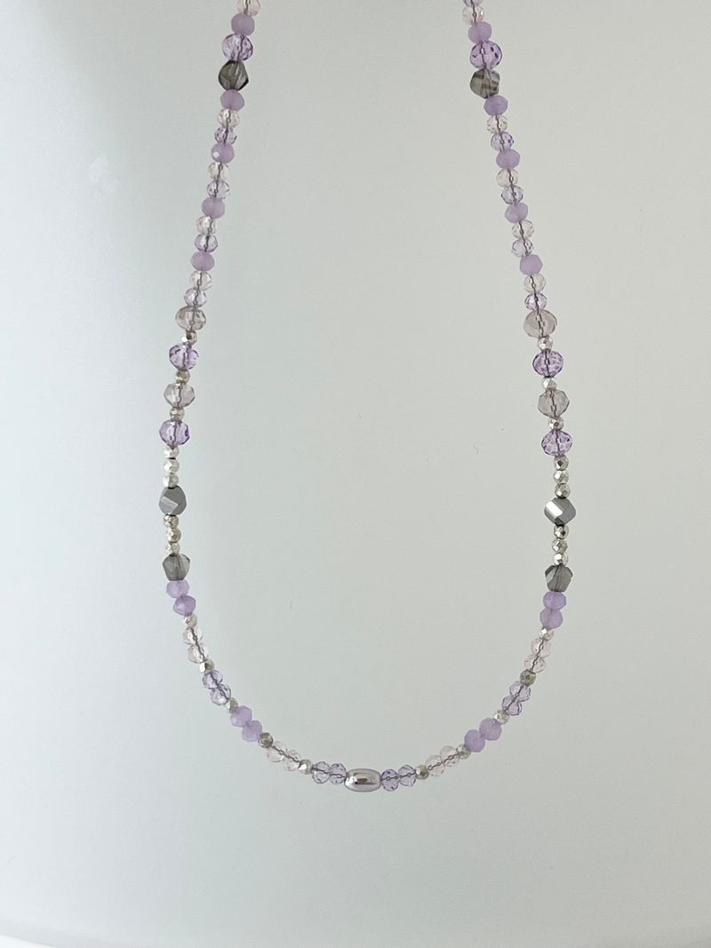 MADE purple silver necklace