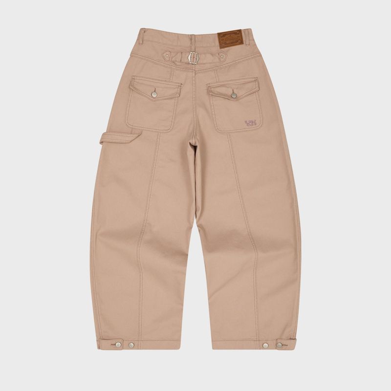Cinch Bag Curved Cotton Pants