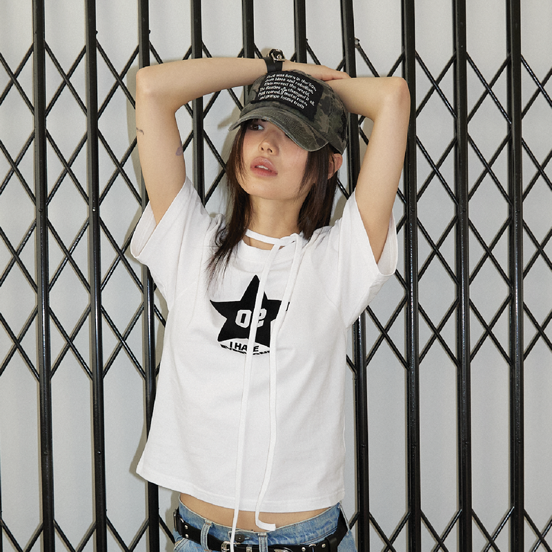  RIBBON ROCK T-SHIRT WHT