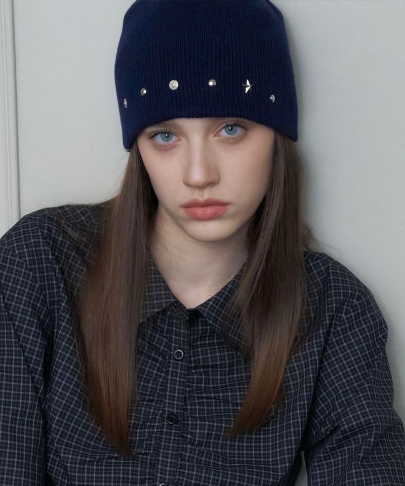 XANADU(ジェナドゥ)の「EDDY STUD BEANIE_NAVY(Hats)」
