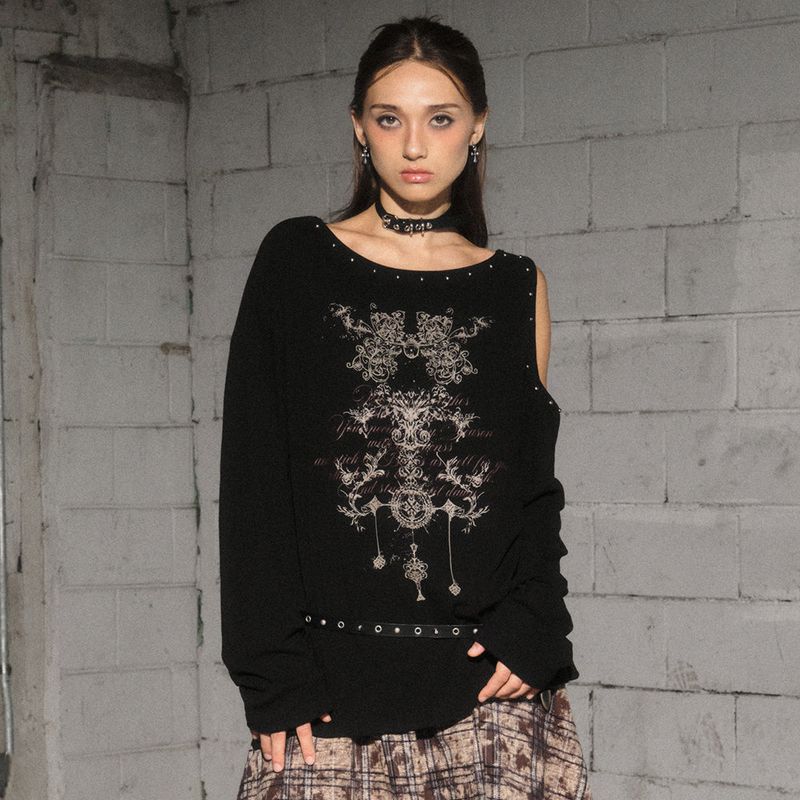 MIDNIGHT MOVE（ミッドナイトムーブ）の「2 hoel t (black)（Tops）」