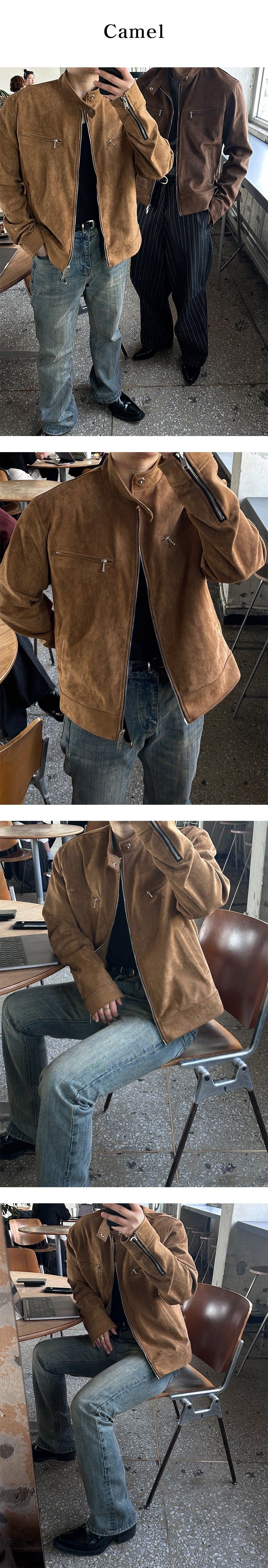  [S/S] Suede biker jacket(3color)