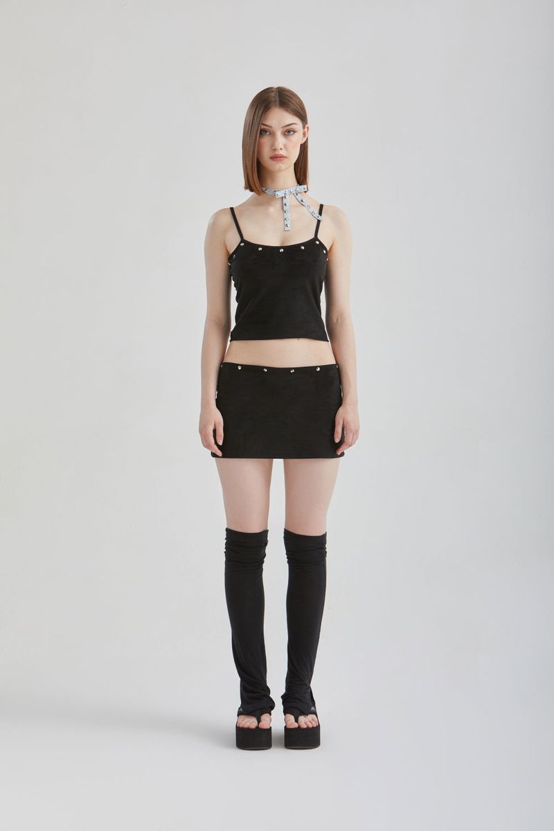 VELVET STUD TOP