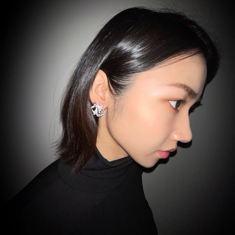 Authentique Earrings Silver (Plated White gold)