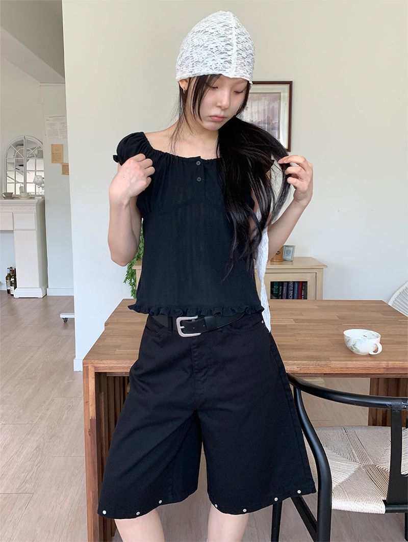 STUD BERMUDA PANTS (2C)
