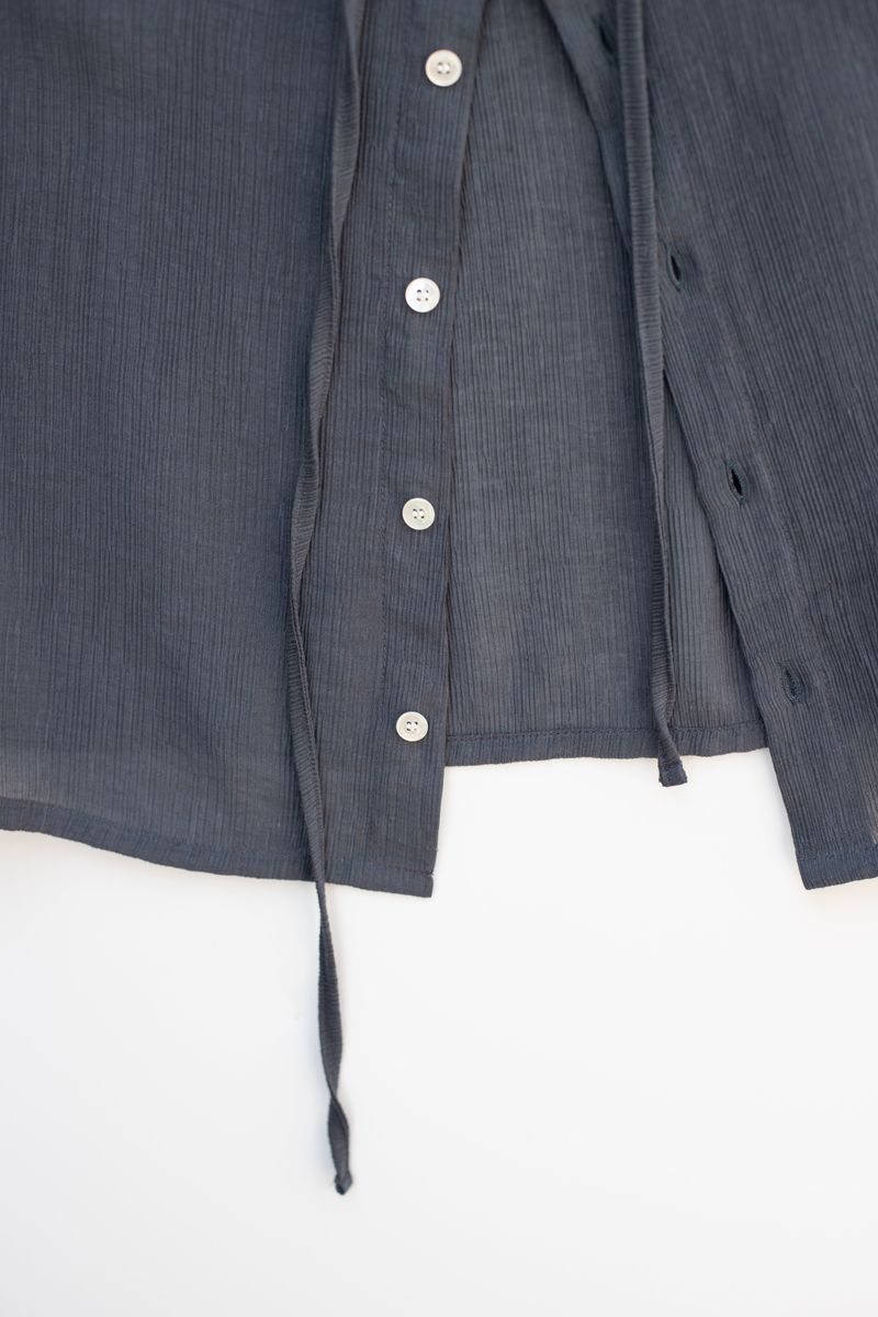 Pleat wrap cover up (Dark grey)