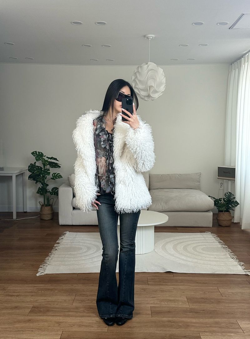 floral ruffle cardigan