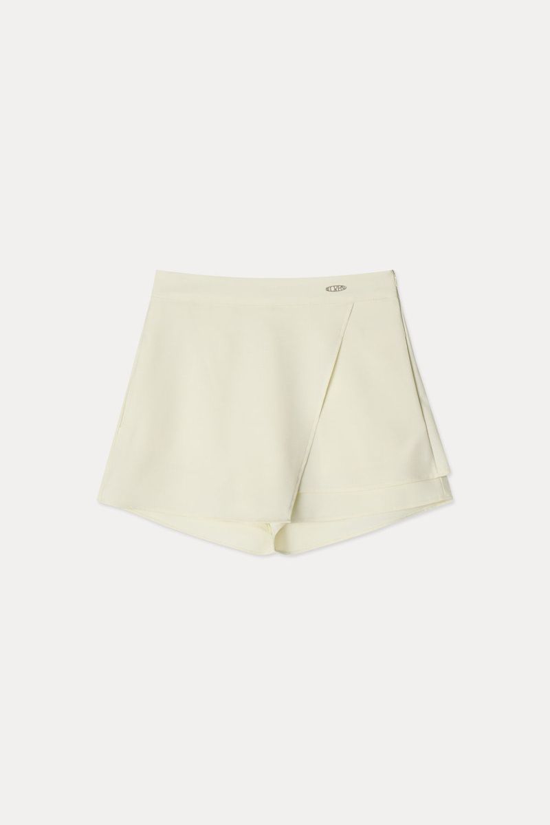 Wrap Skirt Short Pants_Ivory