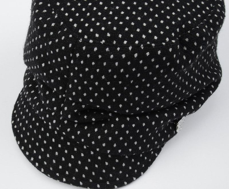 SOFIA CAP (POLKA DOT BLACK)