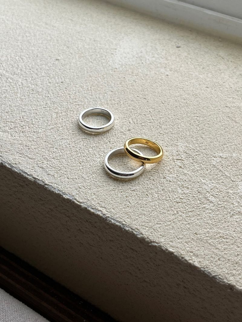 (silver925/18k) 4mm babe ring