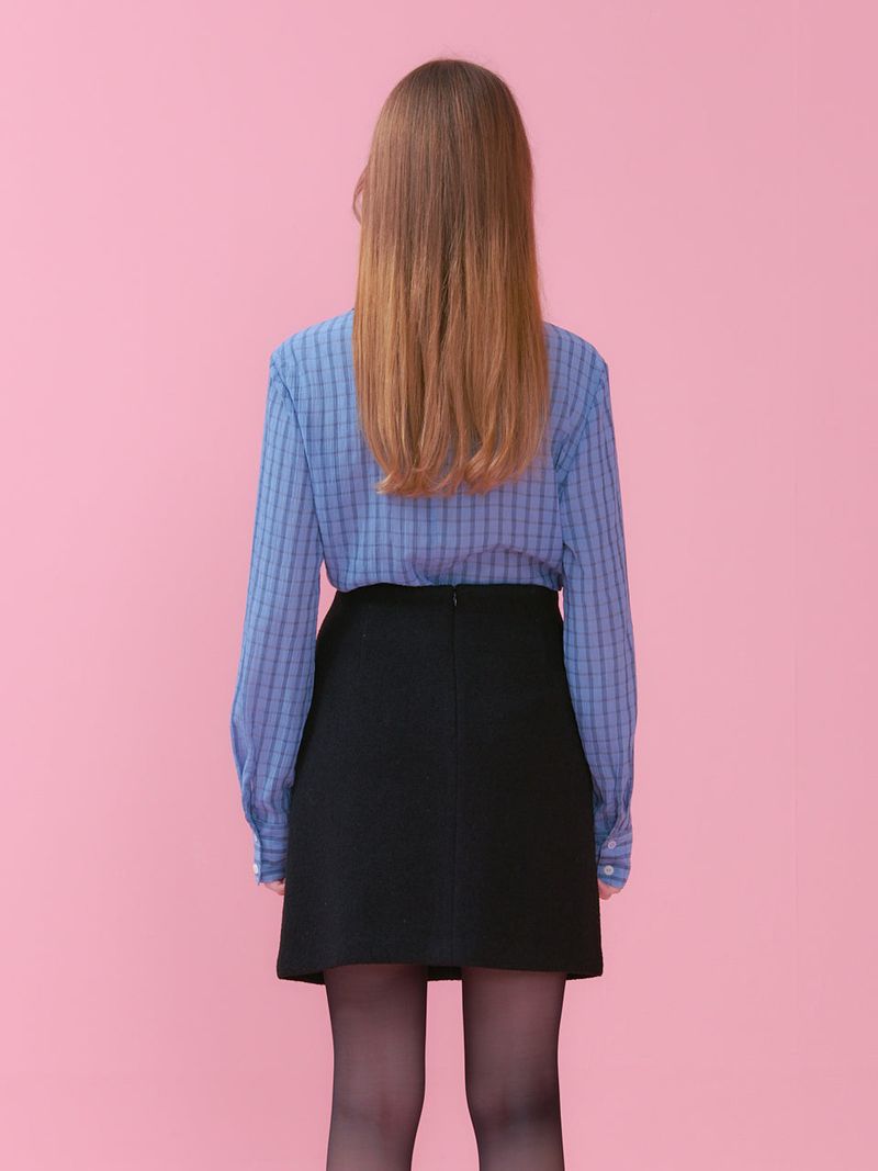 JENNY TWEED MINI SKIRT_BLACK