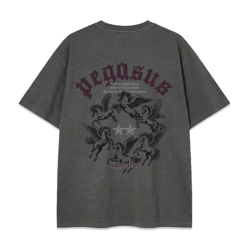 pegasus pigment-dyed short-sleeve t-shirt (3color)