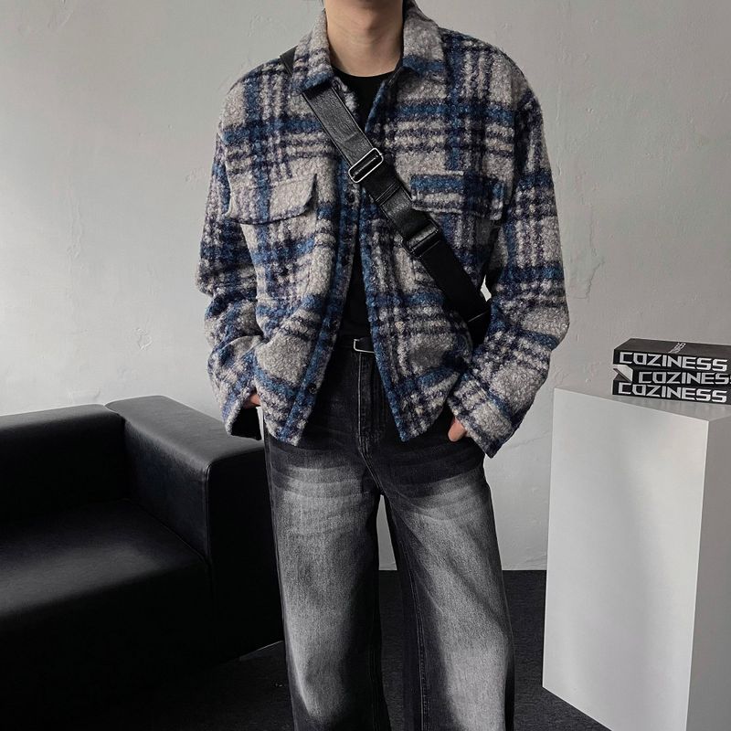 COZINESS（コジネス）の「CR Leon Wool Tartan Checkered Cropped Shirt Jacket (2 colors)（Jackets/Outerwear）」