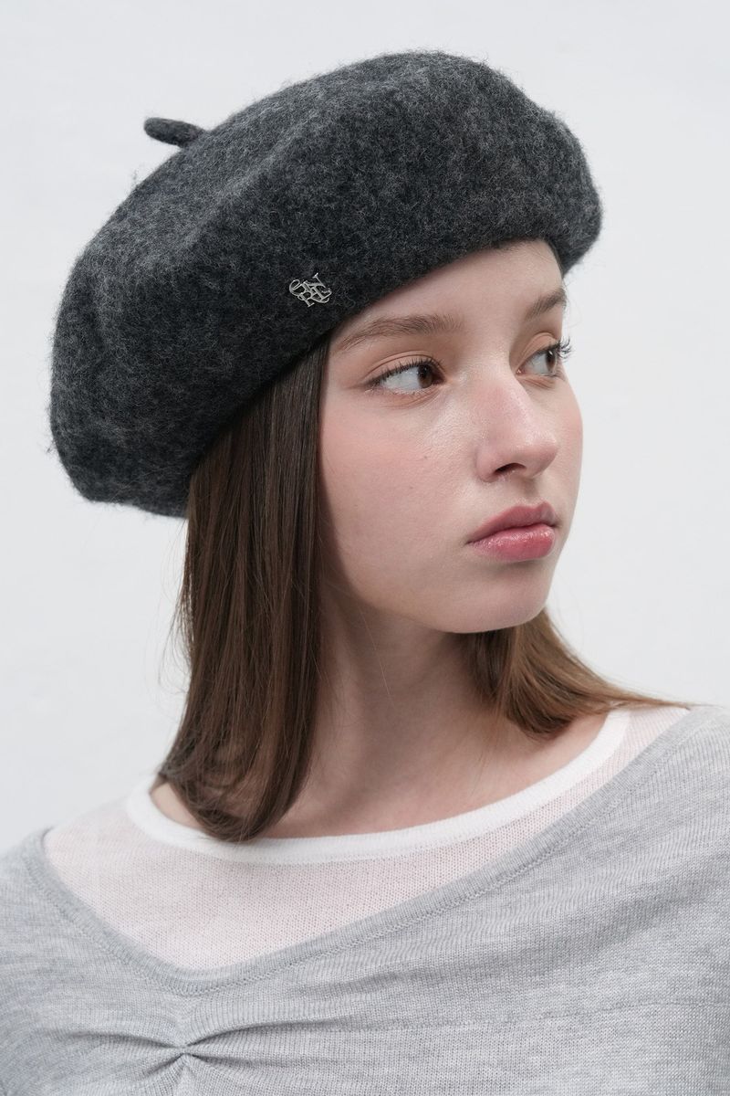 GNRL logo wool beret