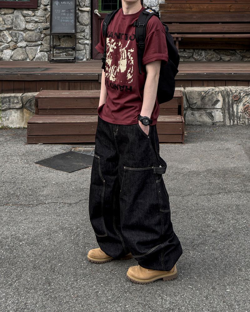 Touch Graphic Oversized Half T-Shirt