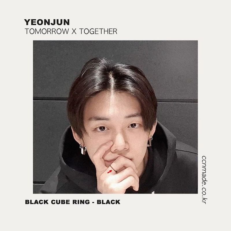 [CCNMADE] 菊 Black Cube Crystal Ring 10.ALL BLACK