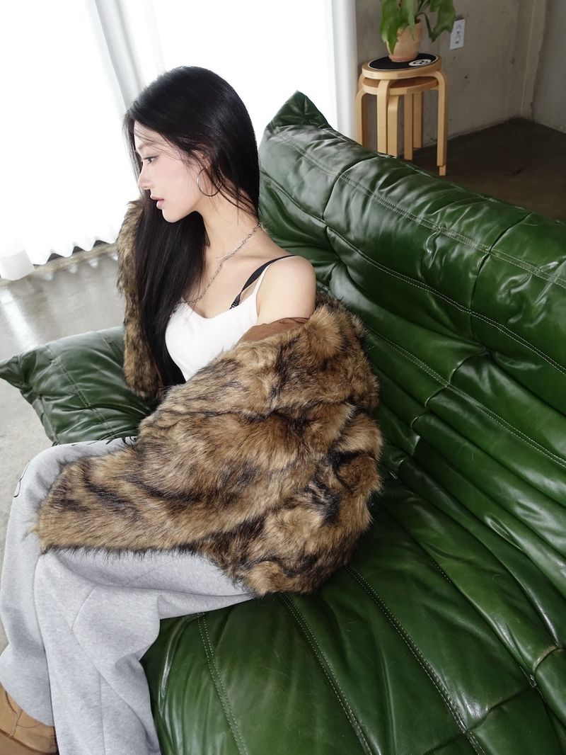 Street Hooded Fur Jacket