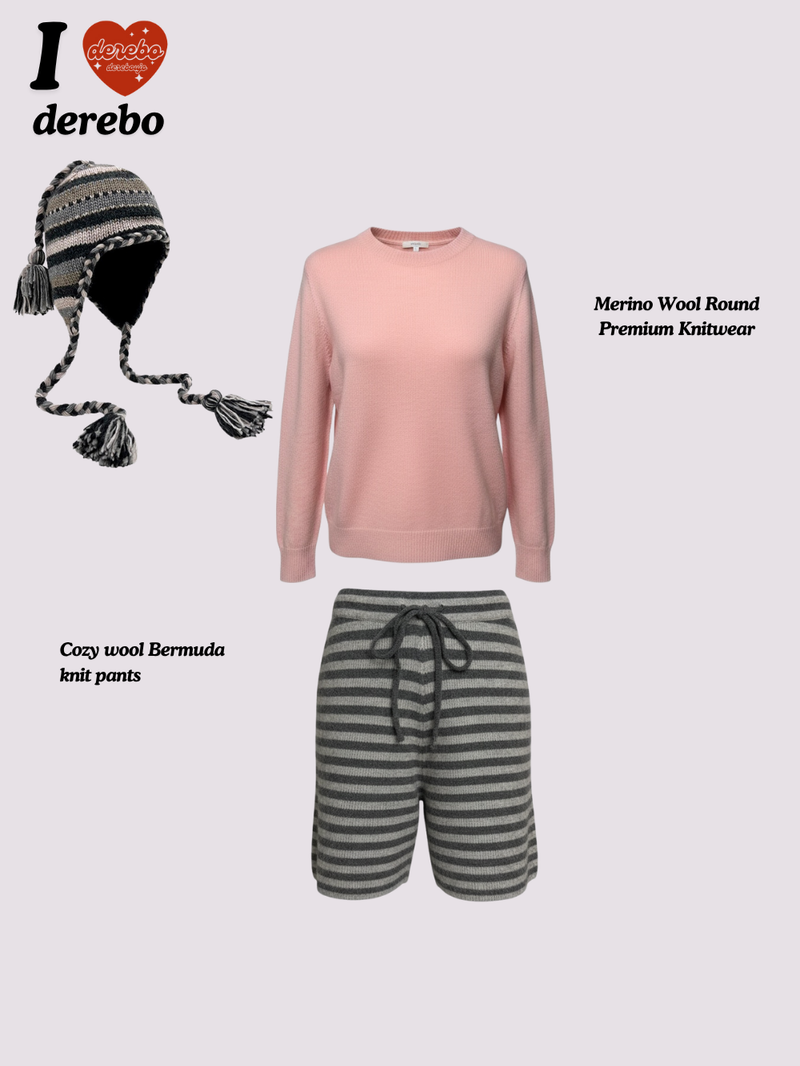 handmade stripe knit hat
