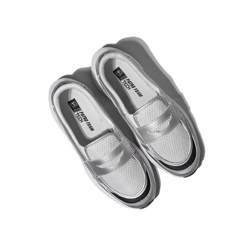 Patrobas Nomad Loafers White Silver