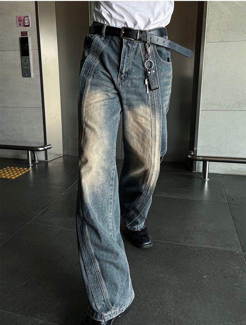 COSYHARU（コシハル）の「シャビーバンディングウェーブウォッシュドデニム（パンツ）」