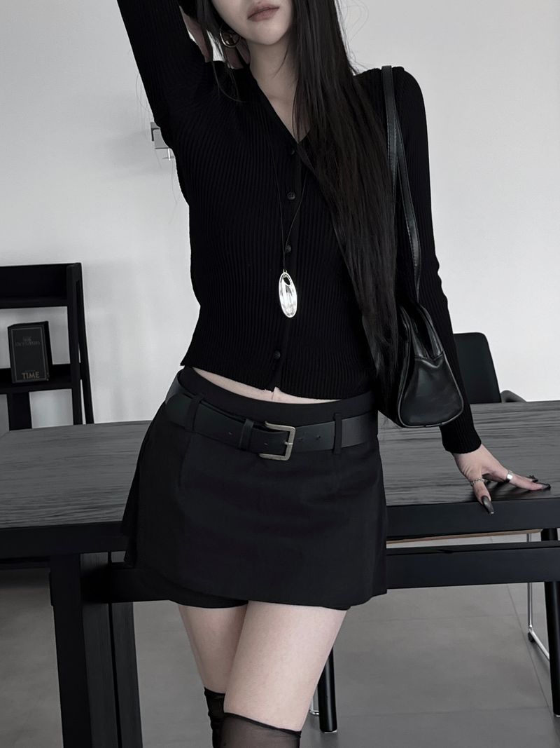 V-neck care cardigan (2color)