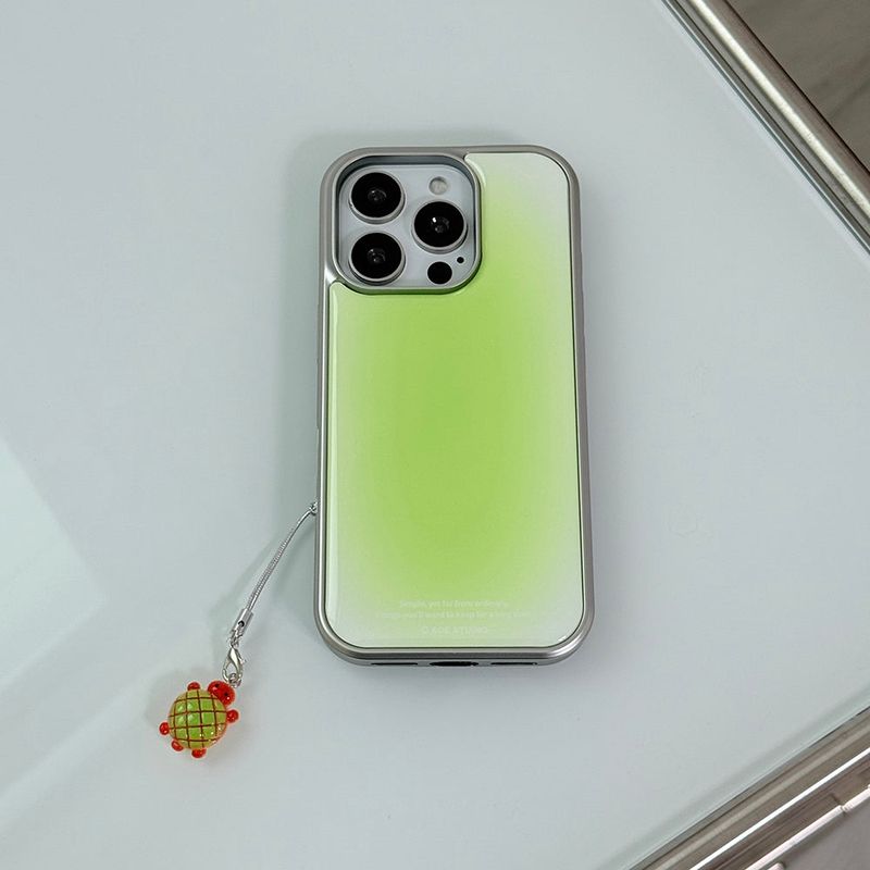 [MADE] silver blusted epoxy bumper case - melon cream