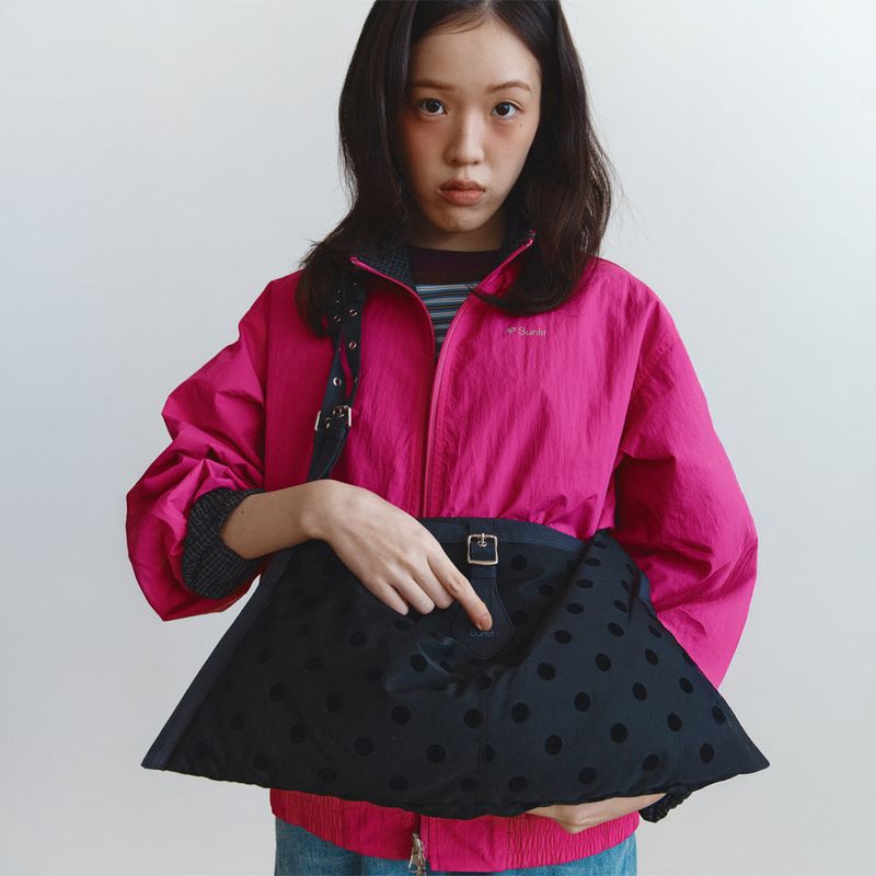 Sunlit（サンリット）の「Buckle Cross Bag (Dot Black)（Bags）」