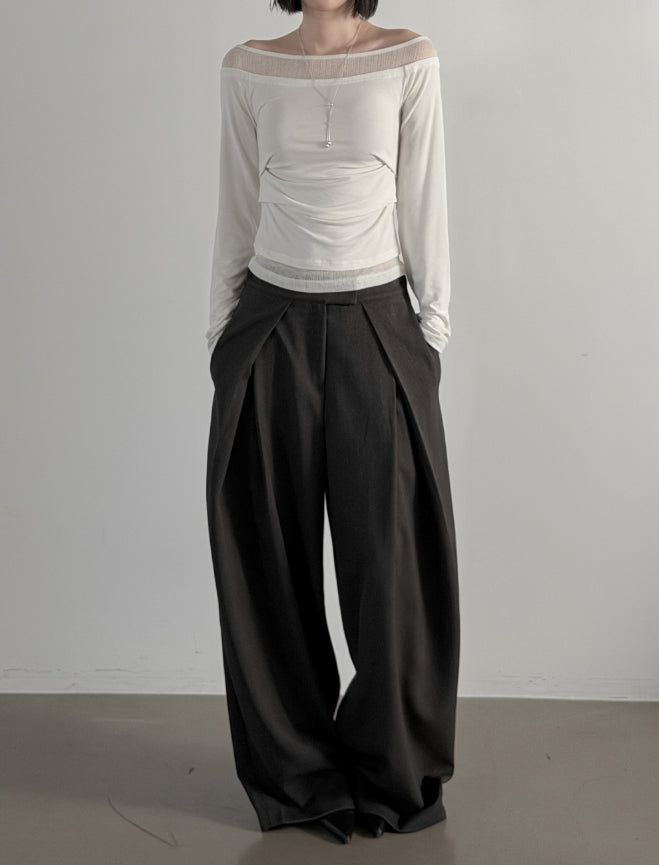 Zvel Inverted Pleated Slacks