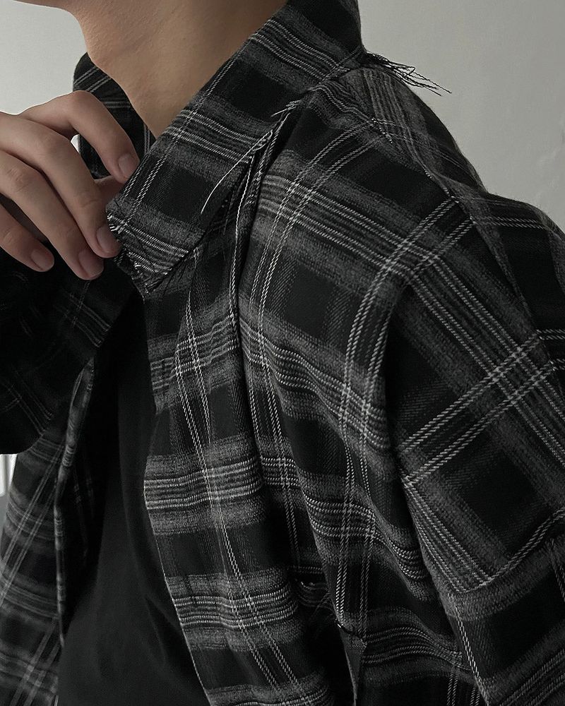 90's Prague Deck Check Over Shirt (2 colors)