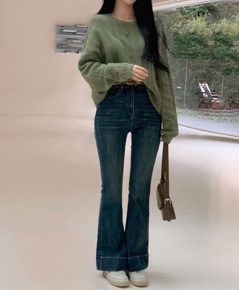 [Bellide made] Caramel Loose Fit Long Round Knitwear