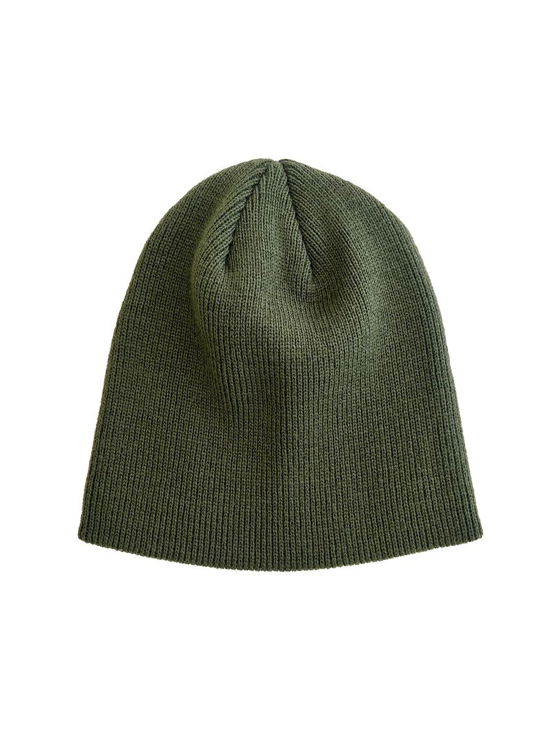 000 Logo Tag needlework Beanie / Khaki