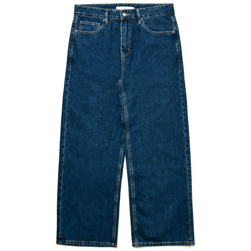 WIDE DENIM PANTS BLUE