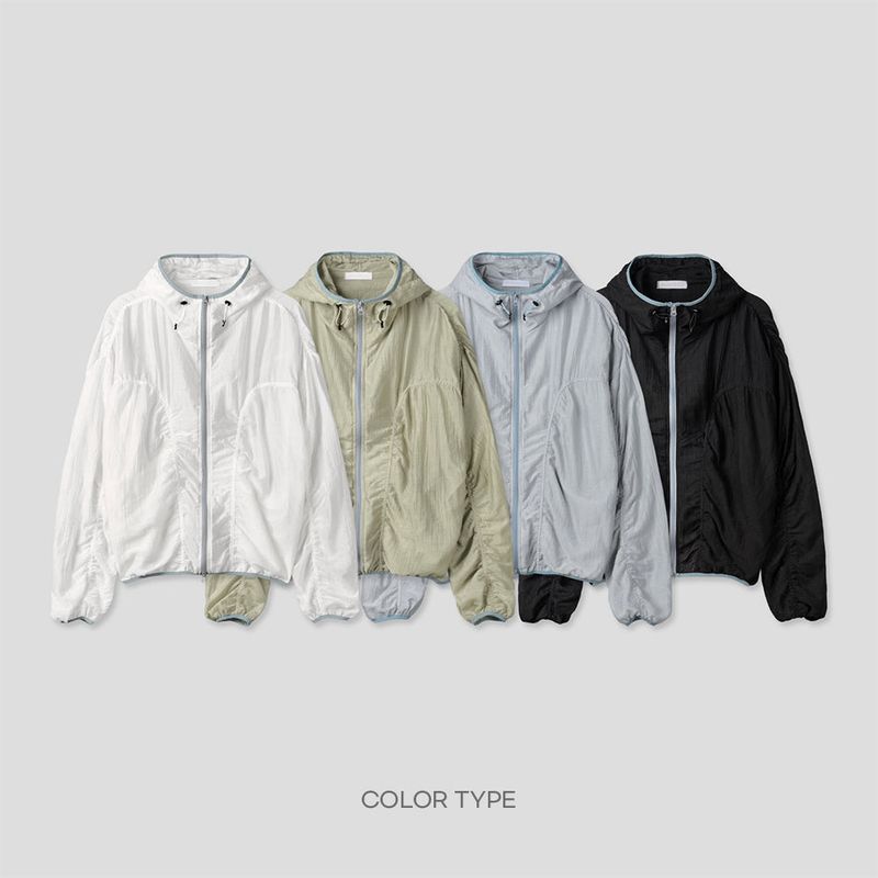 Bailen Shirring Ringer Windbreaker -4C