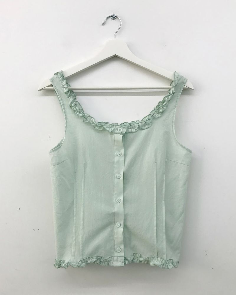 Alpen Frill Button Sleeveless (3color)