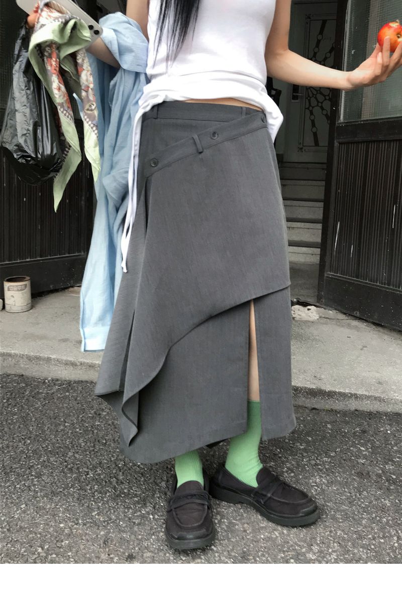 WOOHWA(ウファ)の「オーバーレイフォールドスカート(スカート)」