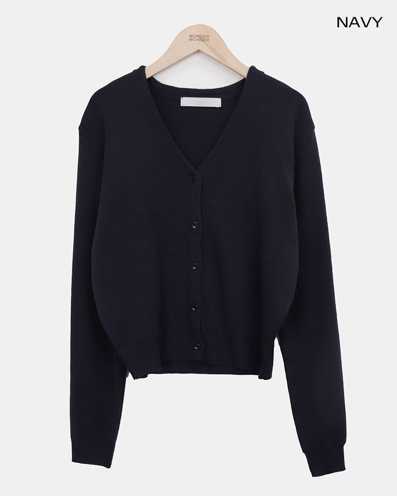 Hunin Basic V-Neck Knit Cardigan