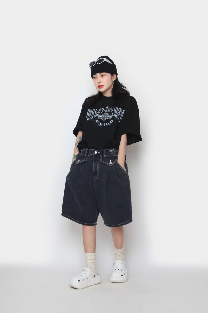Bermuda Cargo Denim Half Pants