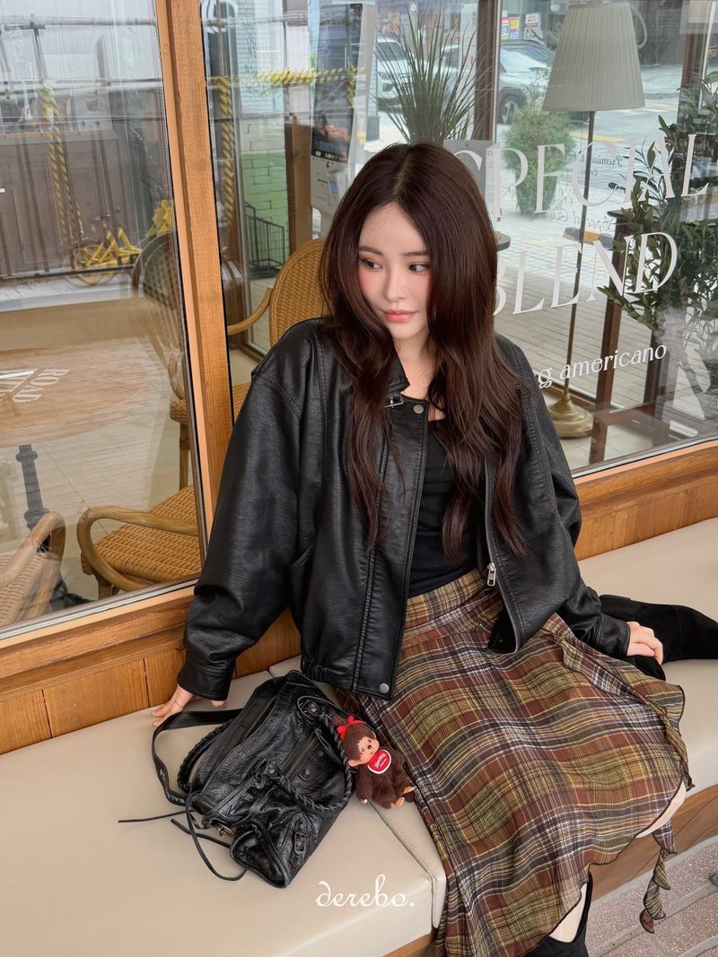 Czech Rider Zip-Up Leather Jacket