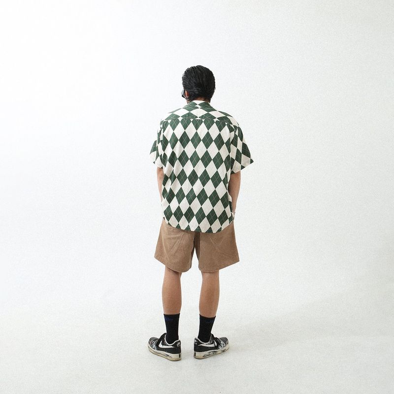 ARGYLE FUNK HALF SHIRTS GREEN