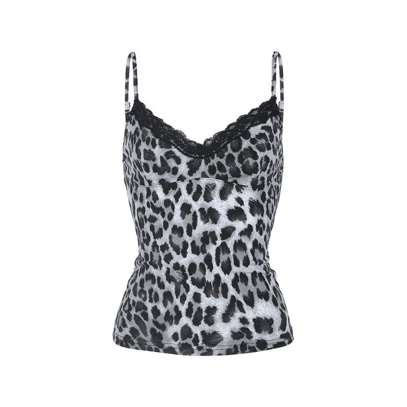 ANOTHERA（アナザーエー）の「LEOPARD LACE SLEEVELESS_Gray（Tops）」