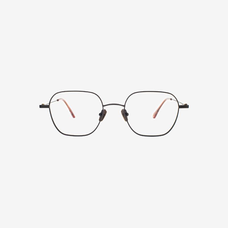 Knouun Square titanium glasses CODE. 103. C Black