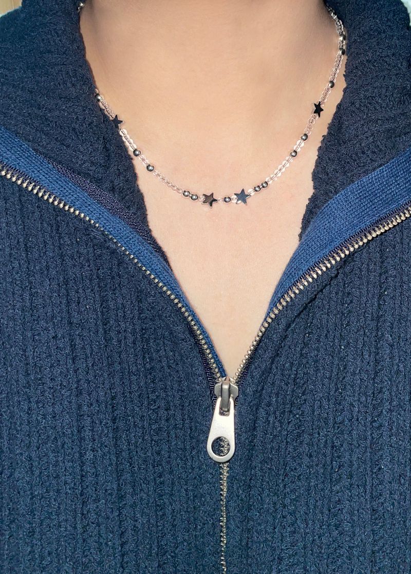 argent star necklace
