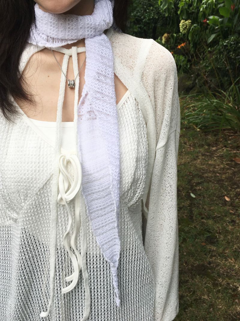 Airy Ribbon Tie Bolero (4c)