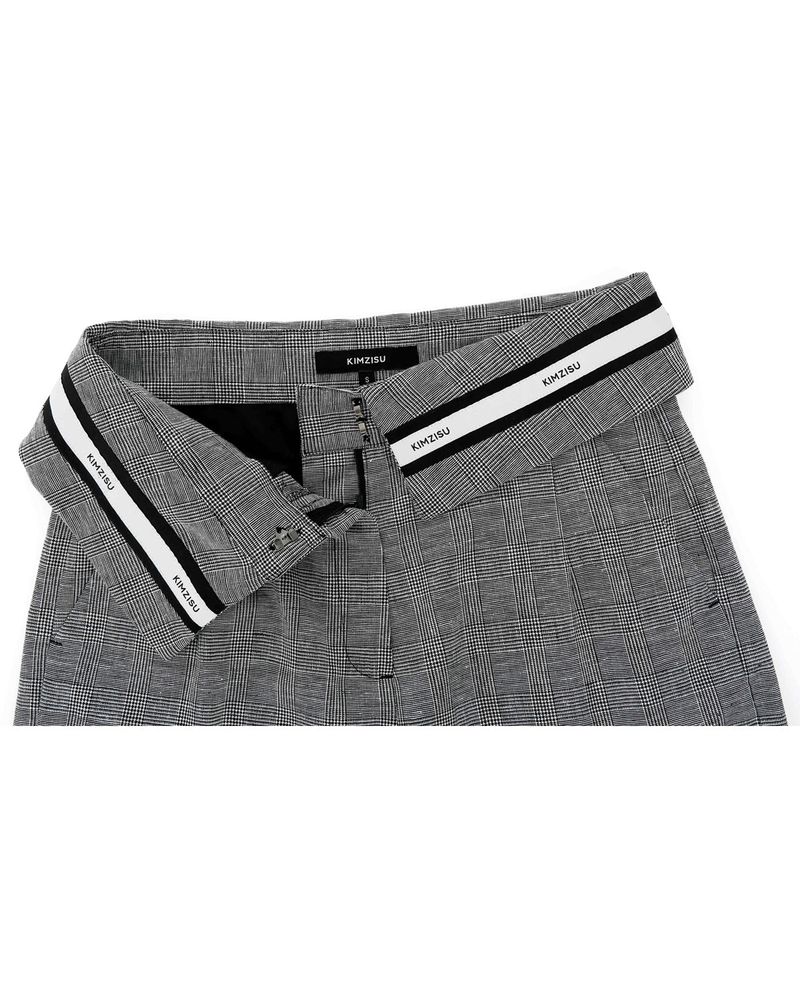 Fold Over Wide Slacks _ GREY